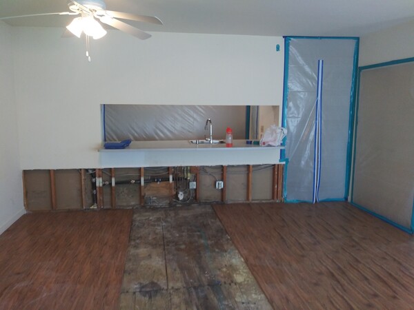 wall removal due to water damage, water damage services
