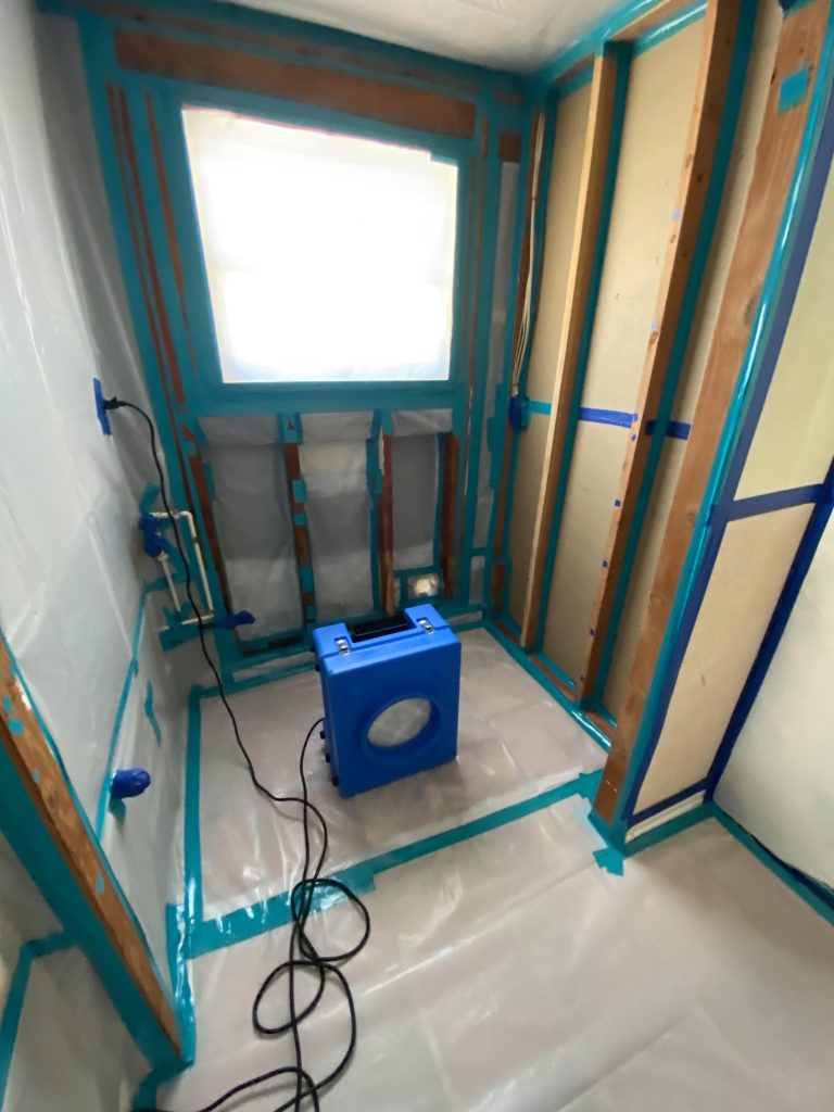 After mold mitigation, mold containment