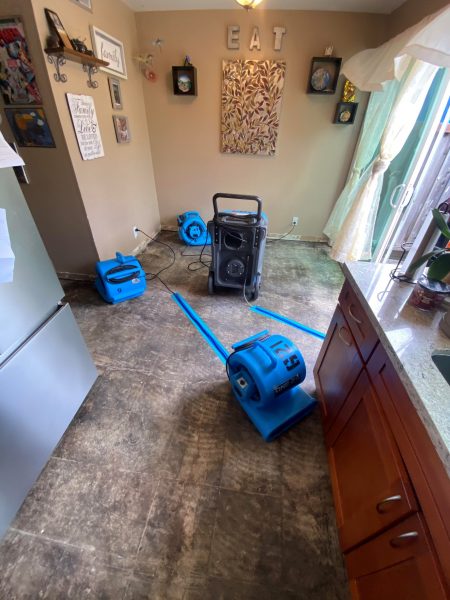 flooded home, drying after flooded